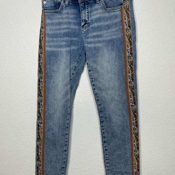 Pilcro jeans mid-rise slim boyfriend side stripe 26 - Picture 3 of 9